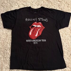 The Rolling Stones Black and Red Short Sleeve Tee
